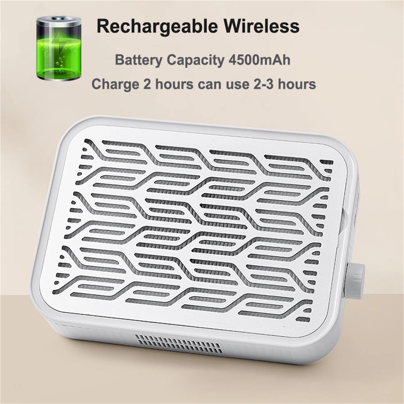 Aspirateur à ongles sans fil et balais avec filtres amovibles, vitesse réglable, collecteur de poussière d'ongles 48 W, faible bruit Écoles de beauté