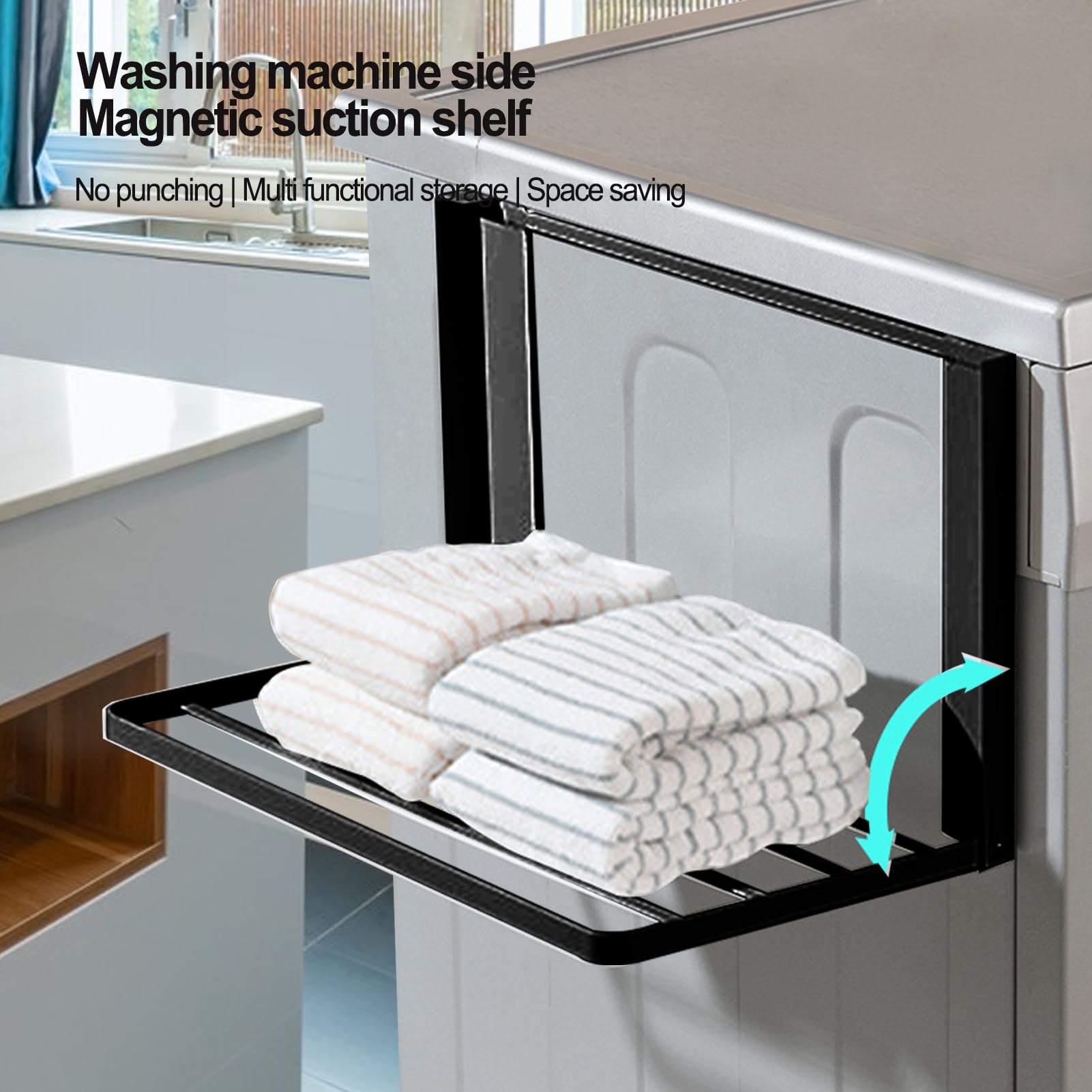 Ganchos magnéticos para refrigerador, organizador plegable para mesita de noche, práctica herramienta para el hogar, para dormitorio, cocina y baño, solución de almacenamiento