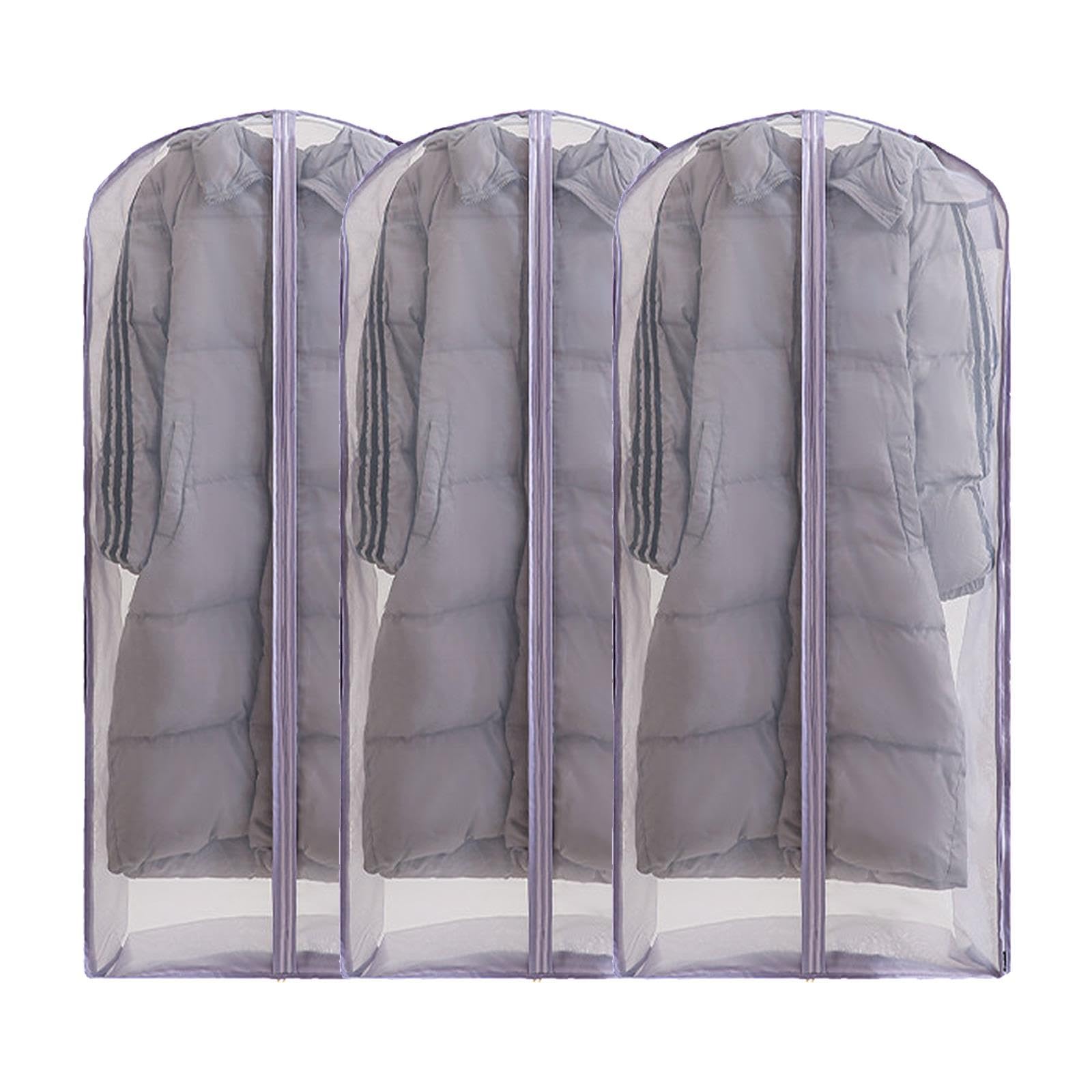 Paquete de 3 Fundas Ropa Armario Colgar Compresibles de Tela de Organza