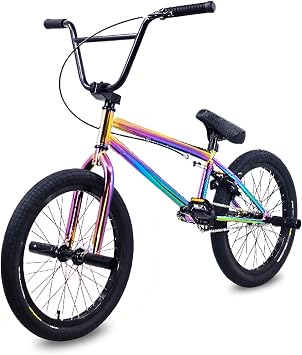 20 Inch BMX Bicycle Biketrial, Street BMX Bike, High Carbon Steel Body, Freestyle BMX-Adult Kids Beginner Level to Advanced Rider, Professional Grade Stunt Action BMX Bicycle