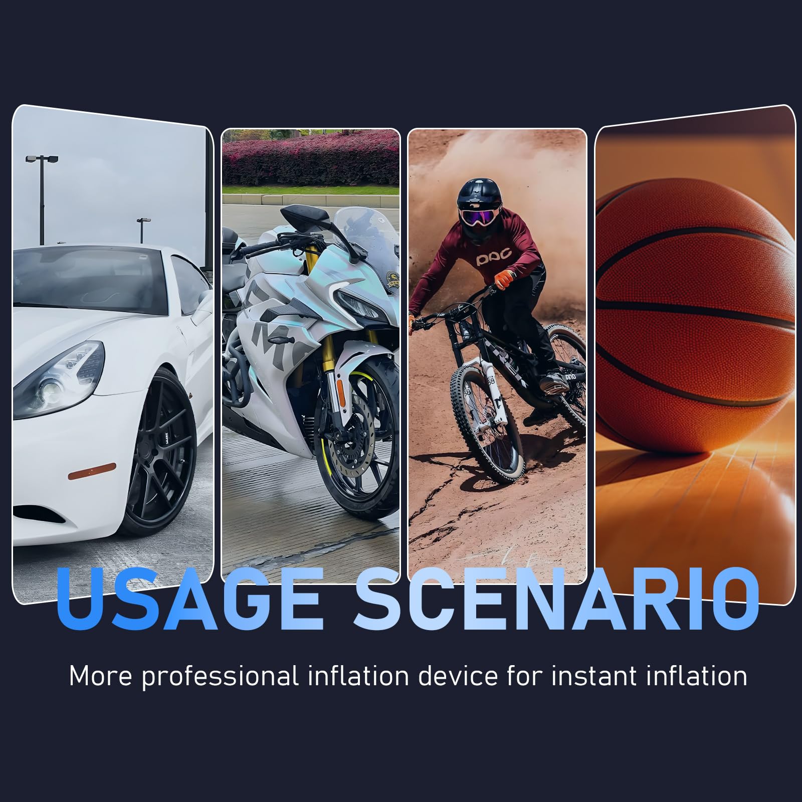 PARDUS Tire Inflator Portable Air Compressor 150PSI Air Pump For Car Tires with Digital Pressure Gauge Bike Tire — view 6