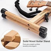 Vista 3 de LEKATO Soporte de madera para guitarra acústica con marco A con brazos acolchados de espuma para bajo, violonchelo, mandolina y banjo