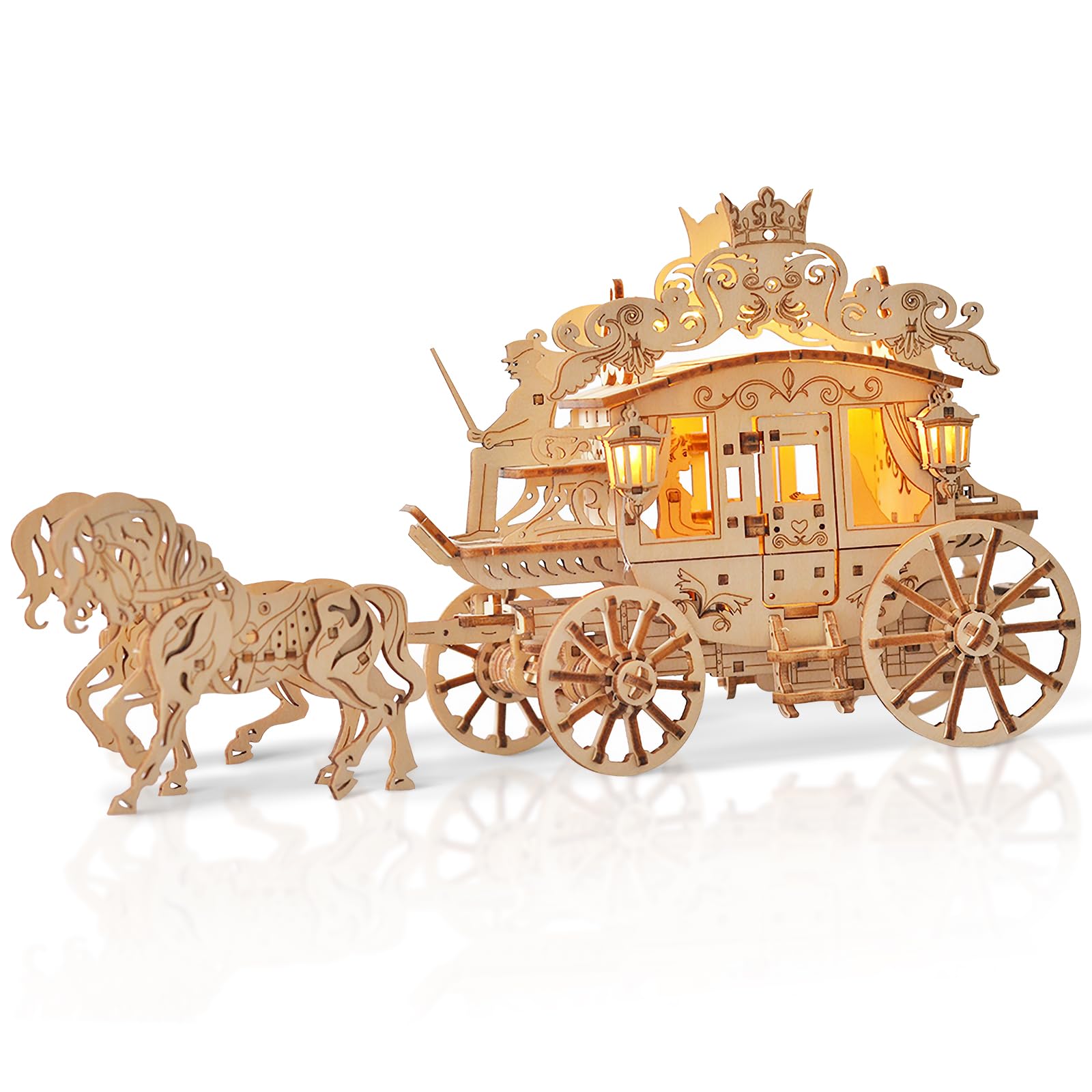 FUNPOLA LED 3D Puzzle in legno modello di dirigibile - Kit artigianale FUNPOLA LED 3D Puzzle in legno modello di dirigibile - Kit artigianale