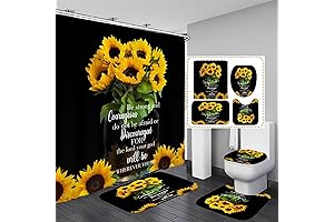 AZHM Inspirational Sunflower Bathroom Set
