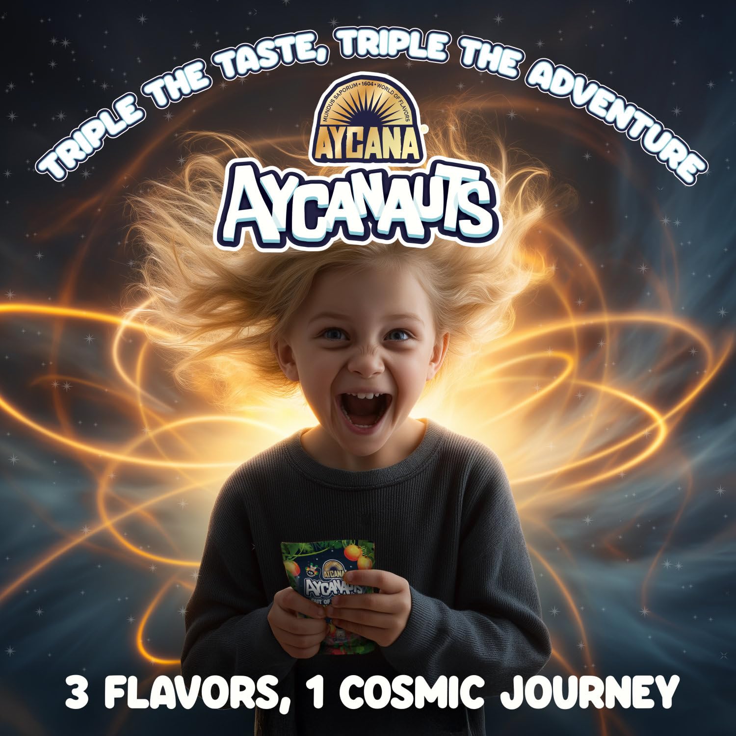 Aycanauts Astro-Trio Bites Mix – Granola Bites – Cocoa & Nuts, Dulce de Leche, Cinnamon & Raisins – Gluten-Free, Vegan, Plant-Based, High Fiber – Variety Pack, 12 Pouches