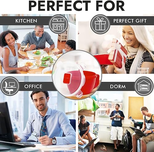 Miniatura 7 de Rapid Soup Mug Cocina de sopa y fideos para microondas Disfruta de sopas calientes en cualquier momento Ideal para dormitorio, cocina pequeña u