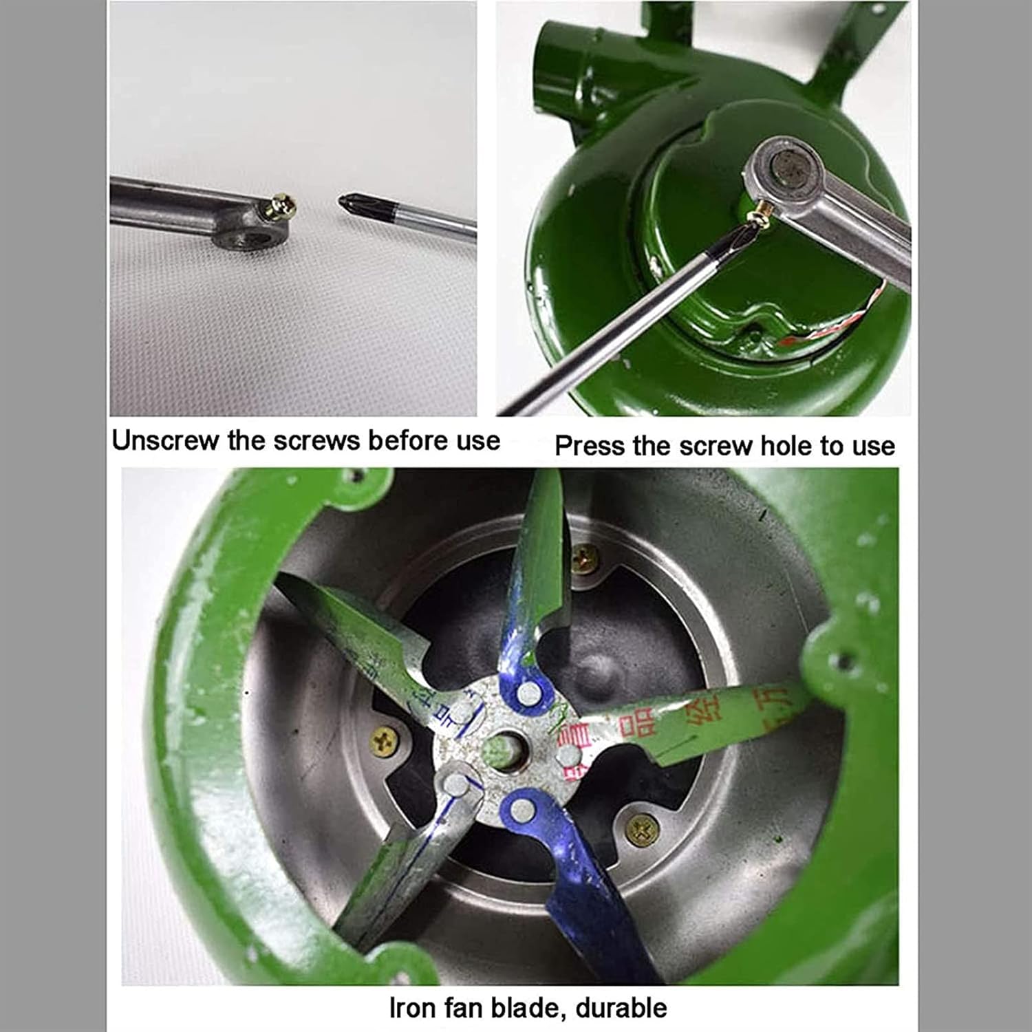 BBQ Blower Commercial Inflatable Blower Hand Crank Blacksmithing Forge Blower - Hand Crank Iron Blower Blower Barbecue Manual Oxygen Fire-Bellows Hand Crank,80w