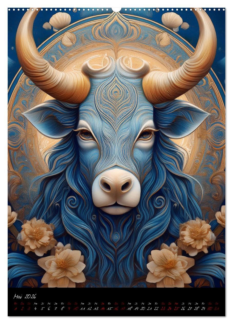 Fabelhafte Sternzeichen (hochwertiger Premium Wandkalender 2026 DIN A2 hoch), Kunstdruck in Hochglanz: Eine beeindruckende, kunstvolle Darstellungen der Sternzeichen. (CALVENDO Kunst)