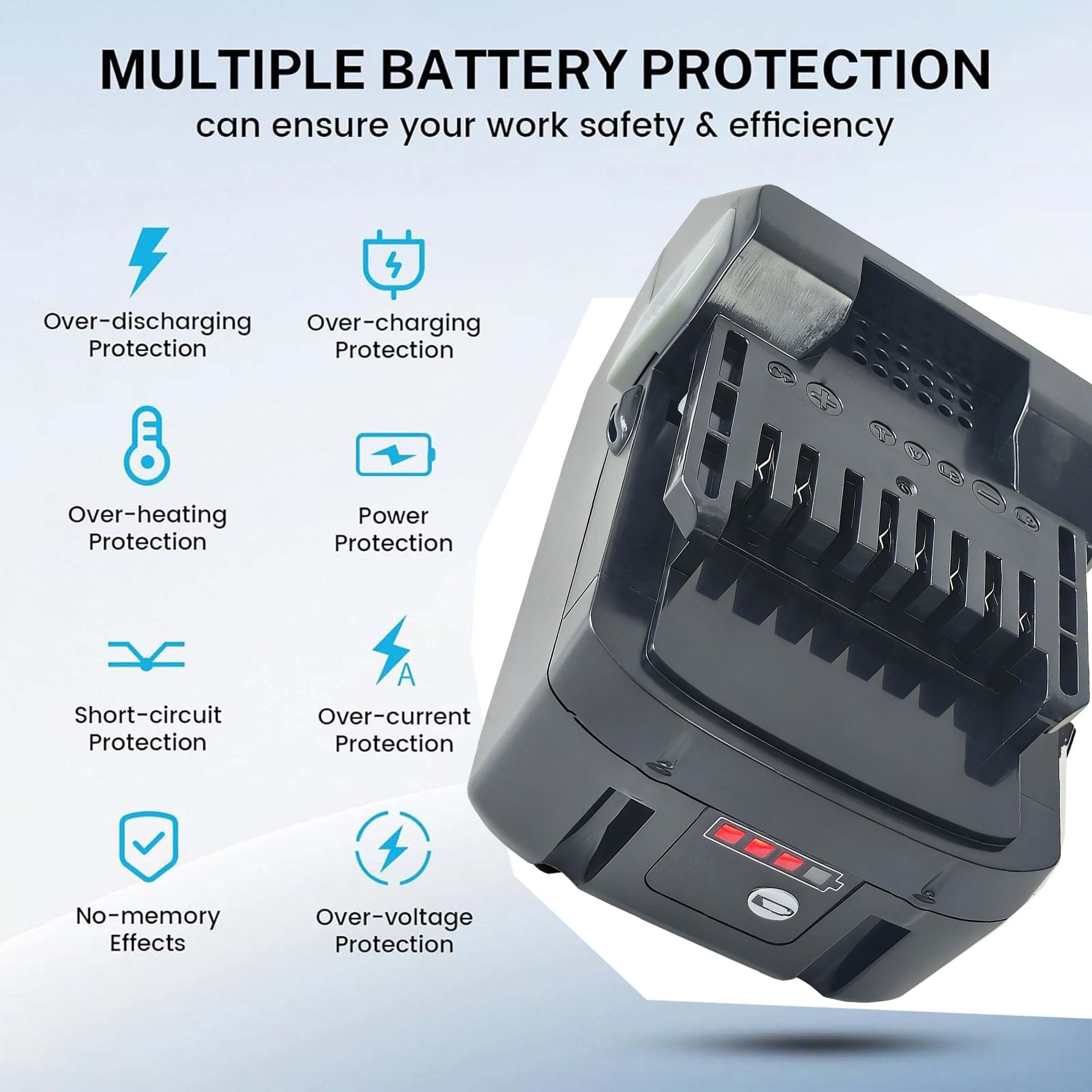 BSL1850 - Batería de 18 V, 5,0 Ah, compatible con HiKOKI & HITACHI 18 V batería BSL1815 BSL1830 BSL1850 BSL1860, DH18DBL DH18DBDL DH18DBQL DS18DSAL DV18DSL UR18DSD Taladro Martillo