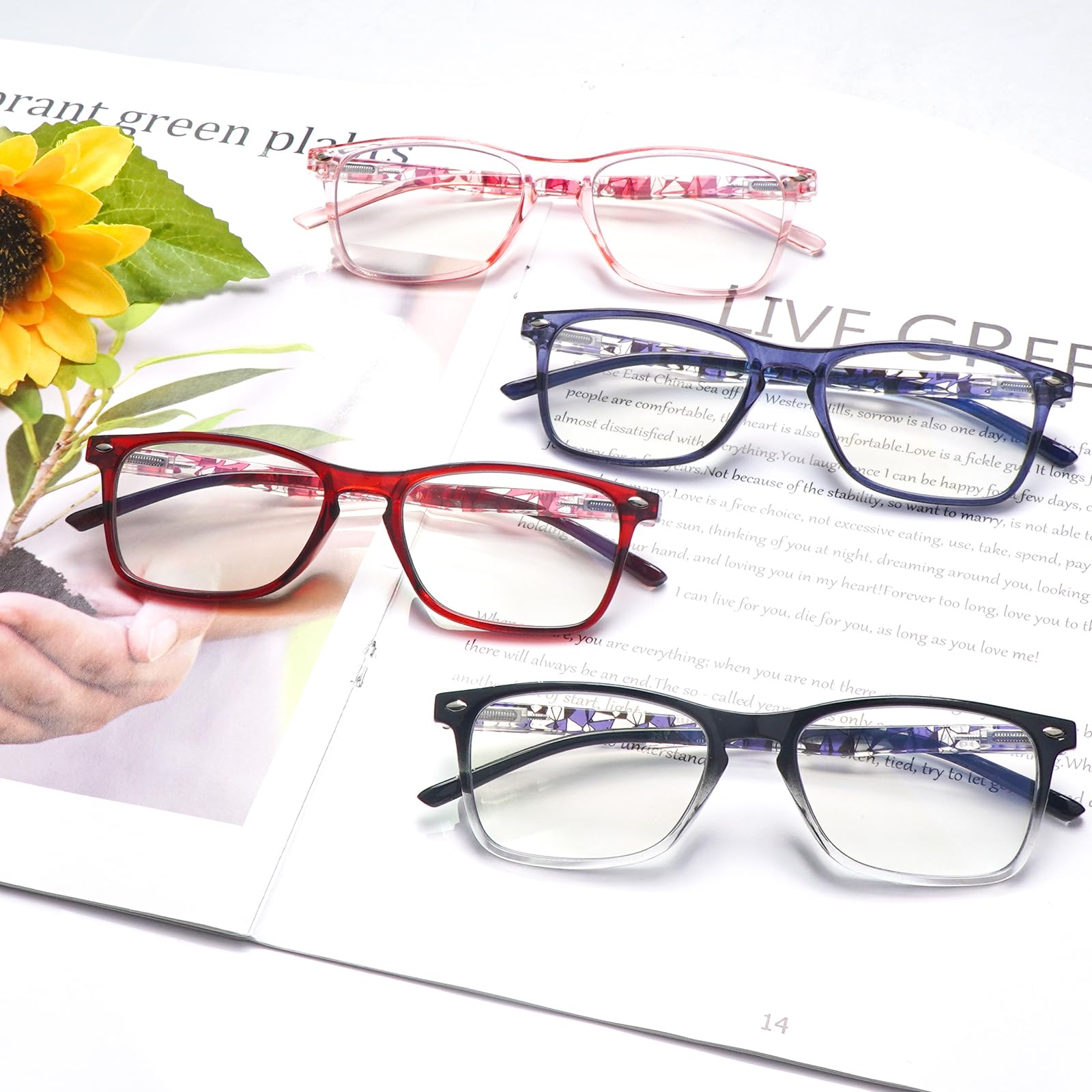 Paquete de 2 lentes de lectura progresivos multifocales para hombres y mujeres, con bloqueo de luz azul, antifatiga ocular