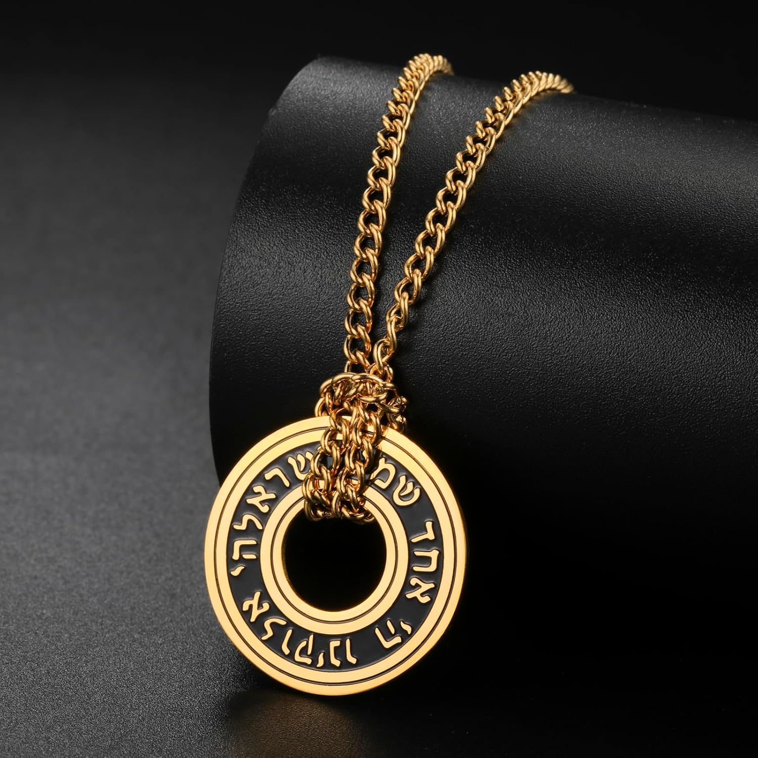Amaxer Shema Yisrael Adjustable Necklace for Unisex Stainless Steel Hebrew Kabbalah Blessing Jewish Religious Jewelry - Image 4