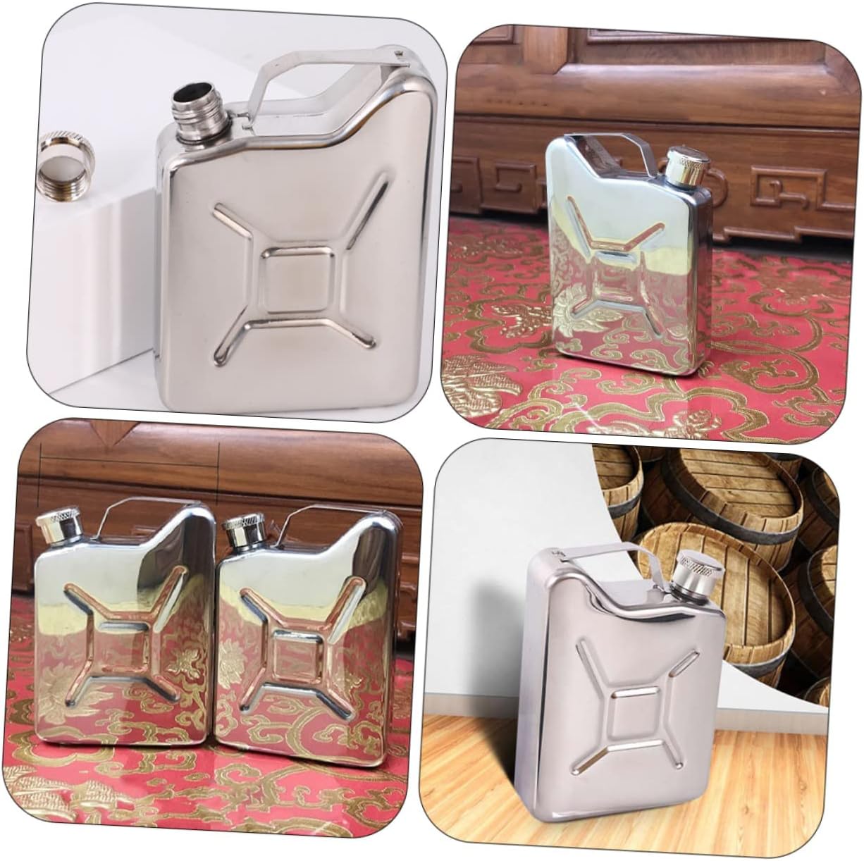 Stainless Steel Wine Bottle Drink Dispenser Flask Portable Outdoor Camping Hiking Leak Professional Canteen
