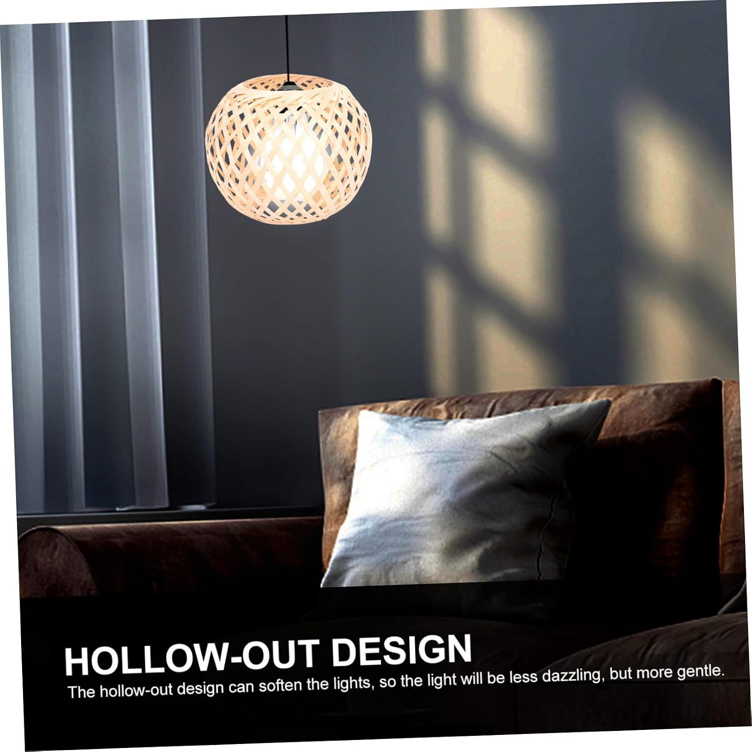 Bamboo Woven Lampshade Decorative Lamp Cover for Lampshade Accessory Vintage Style Lamp Decor