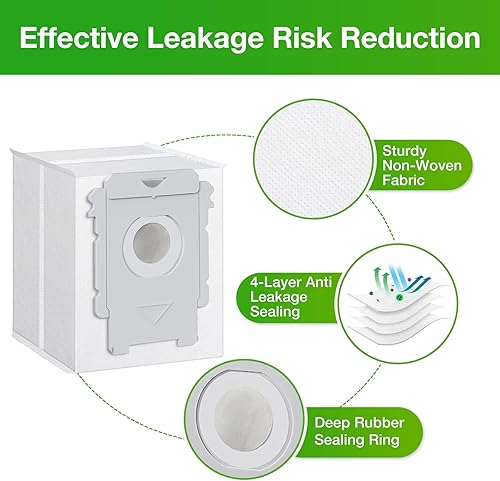 Miniatura 5 de VBN Paquete de 12 bolsas de repuesto para aspiradora Roomba, compatibles con iRobot Roomba 104 105 405 504 505 705 Combo 10 Max, i7+ i3+ i4+ i6+ i8+