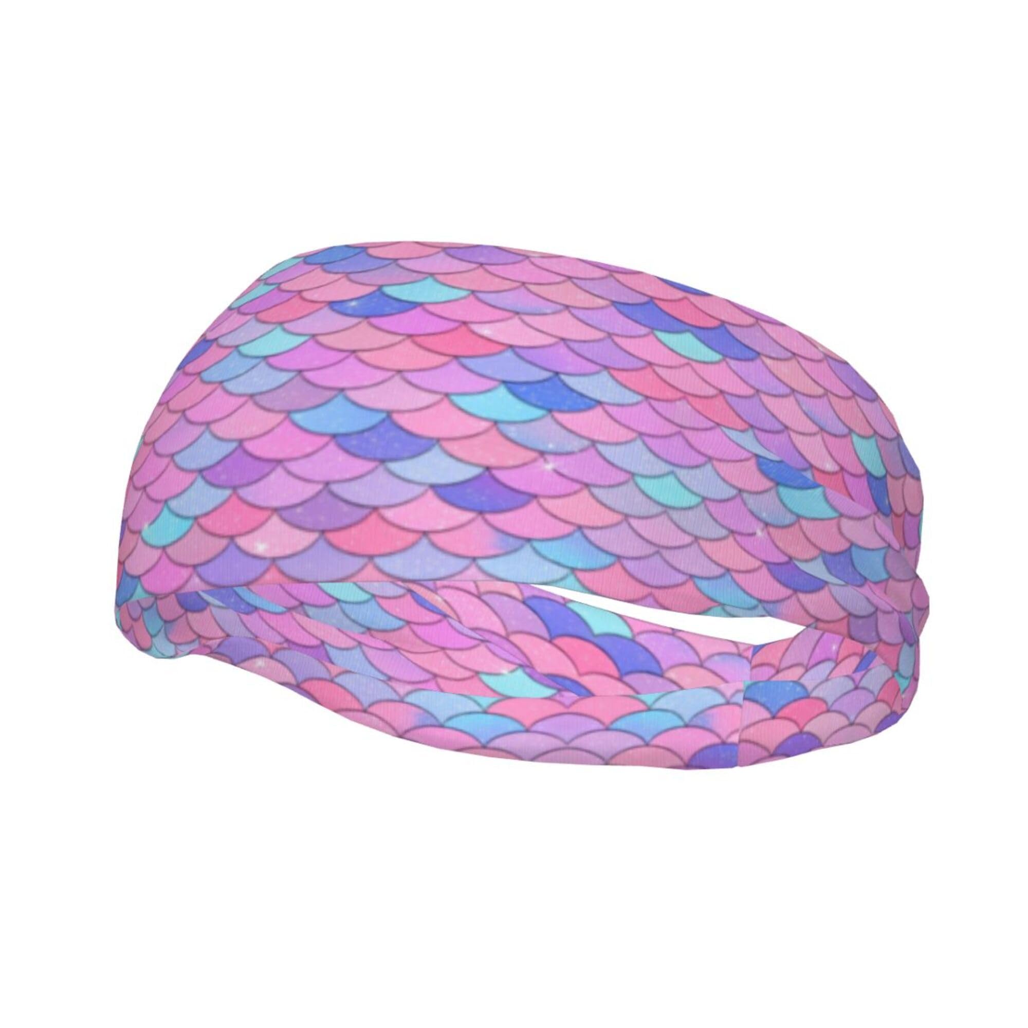 Men Women Beauty Skinny Sports Sweat Band Hand Decor for Running Travel Spa Long Boho Style Sparkling Pink