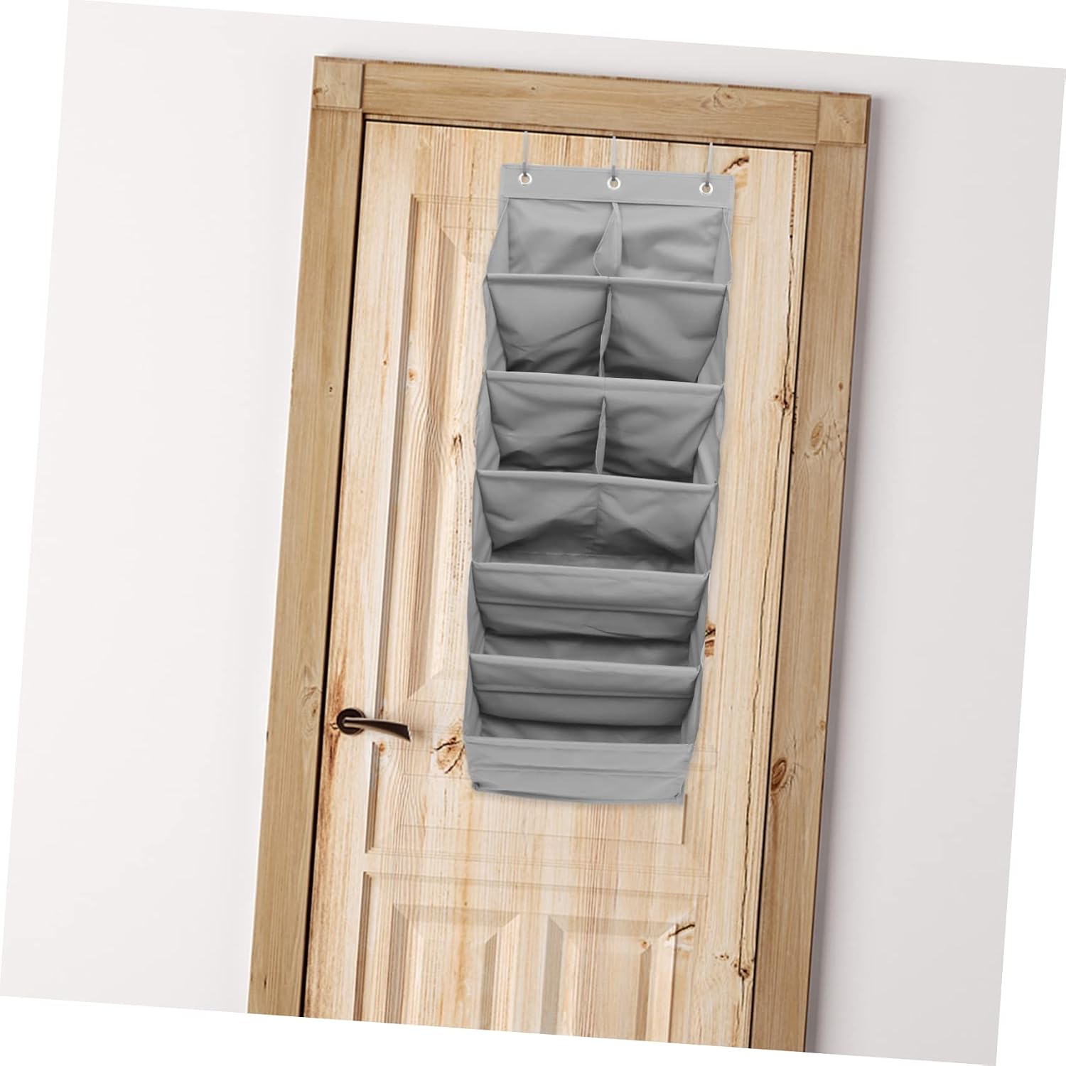 MAGICLULU Door Organizer 9 Pockets Multi-Functional Hanging Storage Bag in Grey Sturdy Non-Woven Fabric for Shoes and Household Items for Home and Dorm Organization
