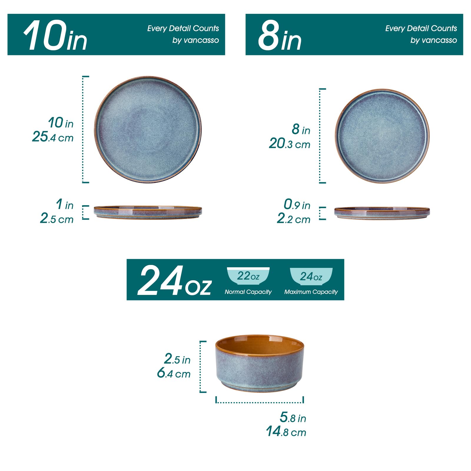 Vancasso Onion Dinnerware Set - 12 Piece Stoneware -2