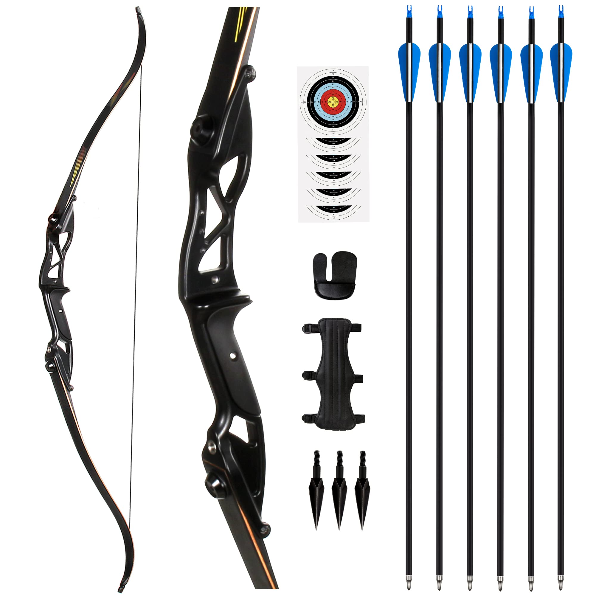 Buy The7boX Archery Takedown Recurve Bow 30 lbs,Bow and Arrow Set for