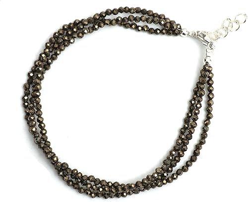 Gempires Natural Multi Strand Beaded Bracelets Lightweight Handmade Gemstone Jewelry Hypoallergenic 8 Inch Gold Plated Stylish Everyday Wear Jewelry