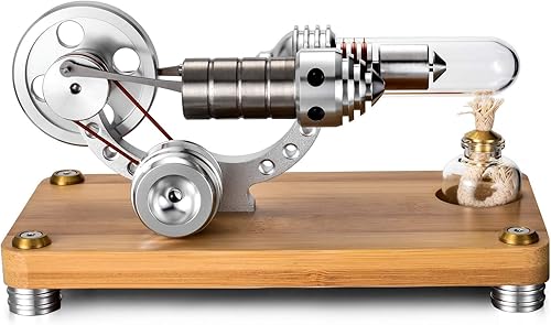 Miniatura 3 de Sunnytech Mini equipo educativo HA001-M14-03-S del juguete del modelo del motor de Stirling del aire caliente