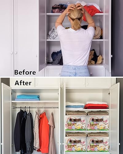 Miniatura 3 de Large Storage Baskets Bins Happy Easter Collapsible Storage Box Laundry Organizer for Closet Shelf Nursery Kids Bedroom Spring Bunny Easter Basket