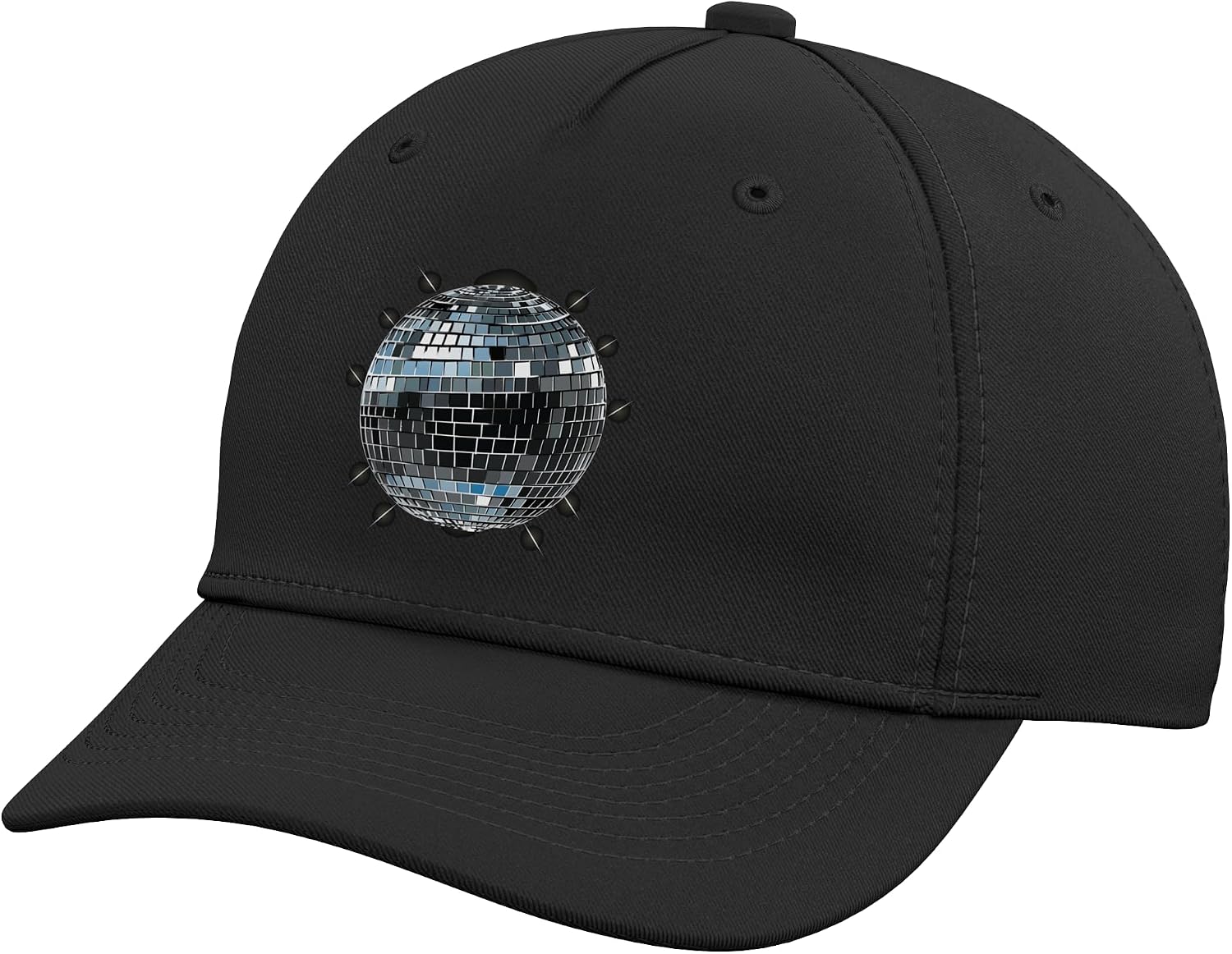 Disco Ball Vintage Retro House Disco Ball Cool Party Adjustable Baseball Hat