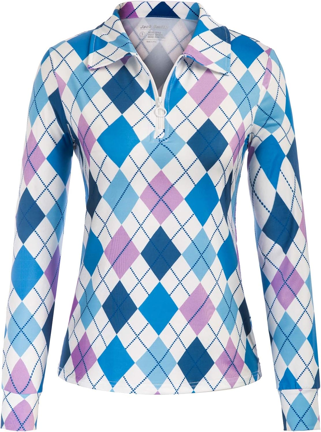 JACK SMITH Women Long Sleeve Moisture Wicking Sport Golf Polo Shirt Tops : Sports & Outdoors