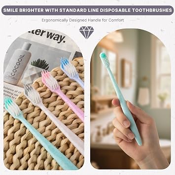 Bulk Disposable Toothbrushes, Individually Wrapped,120 Count