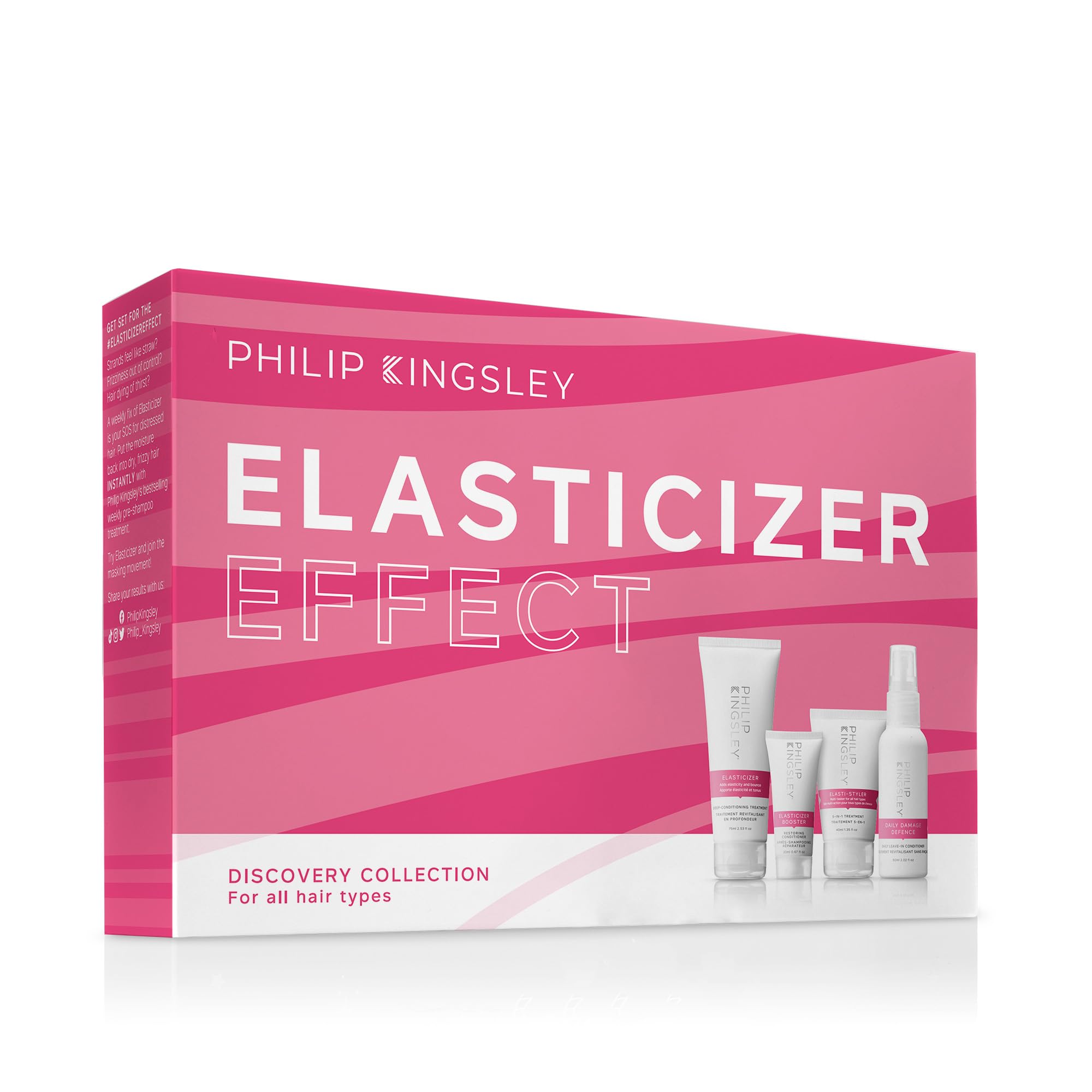 Philip Kingsley | Elasticizer Booster Kit | Deep Conditioning Treatment | Includes Repair Hair Mask, Elasticizer Booster, Leave-In Conditioner Spray and Styling Cream for Dry and Damaged Hair | 4 Set