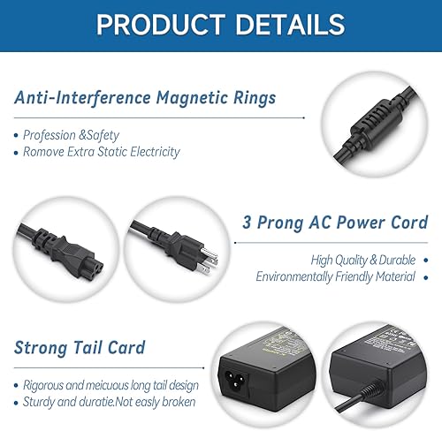 Miniatura 4 de Cable de alimentación adaptador de 19.5 V compatible con Sony Bravia TV Series y más cables de alimentación (0.256 in x 0.173 in)