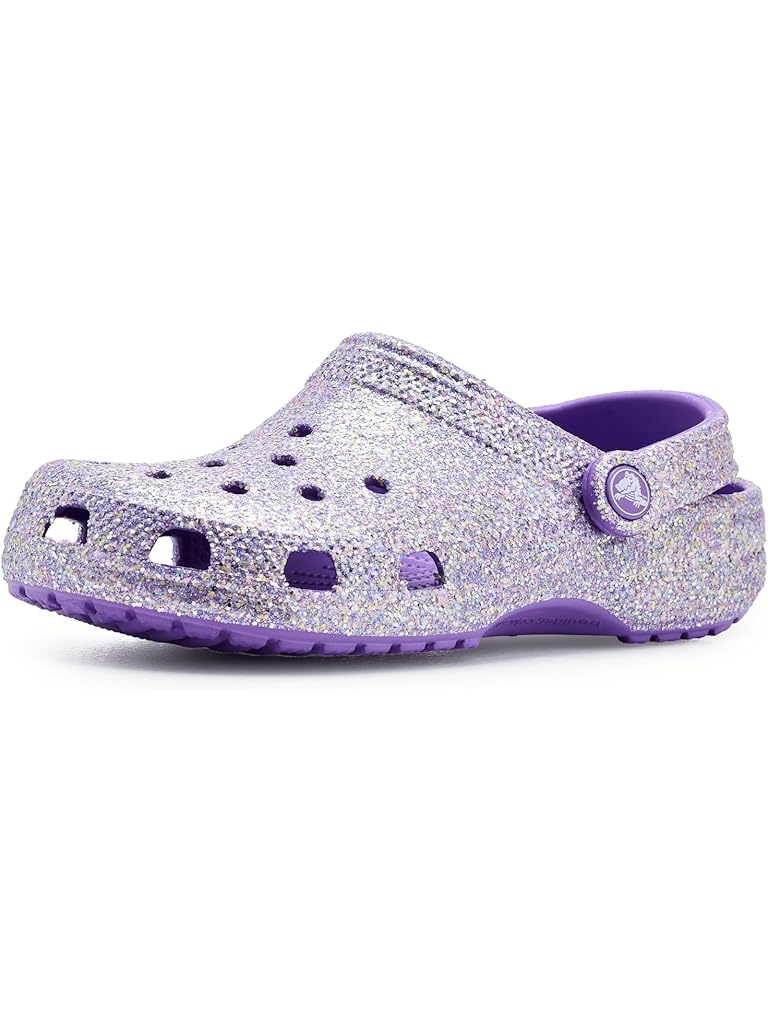 Purple Crocs Classic Glitter Clogs (Little Kid/Big Kid)