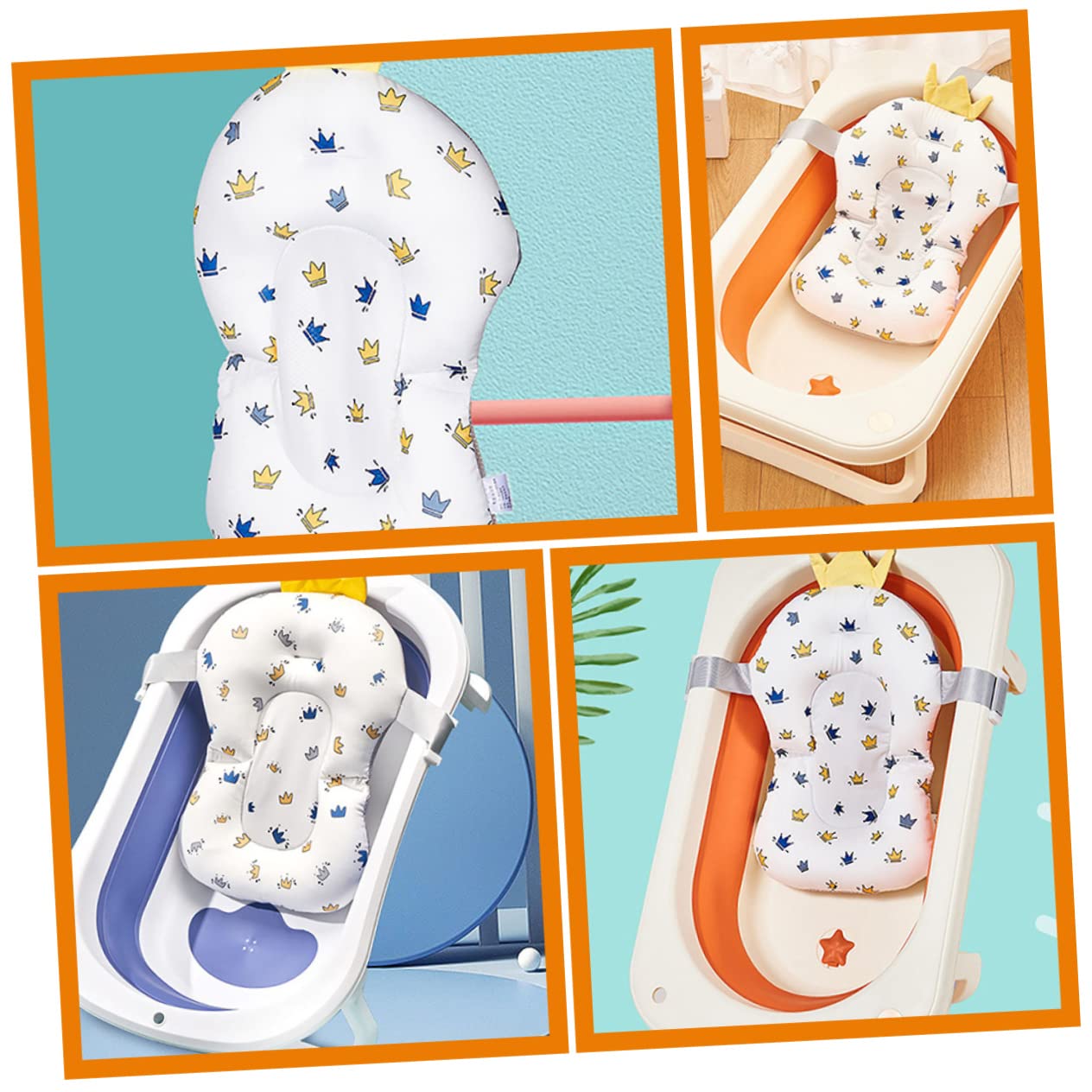 Bath Support for Boys and Girls Bath Seat Mat Comfortable Bathing for Toddlers