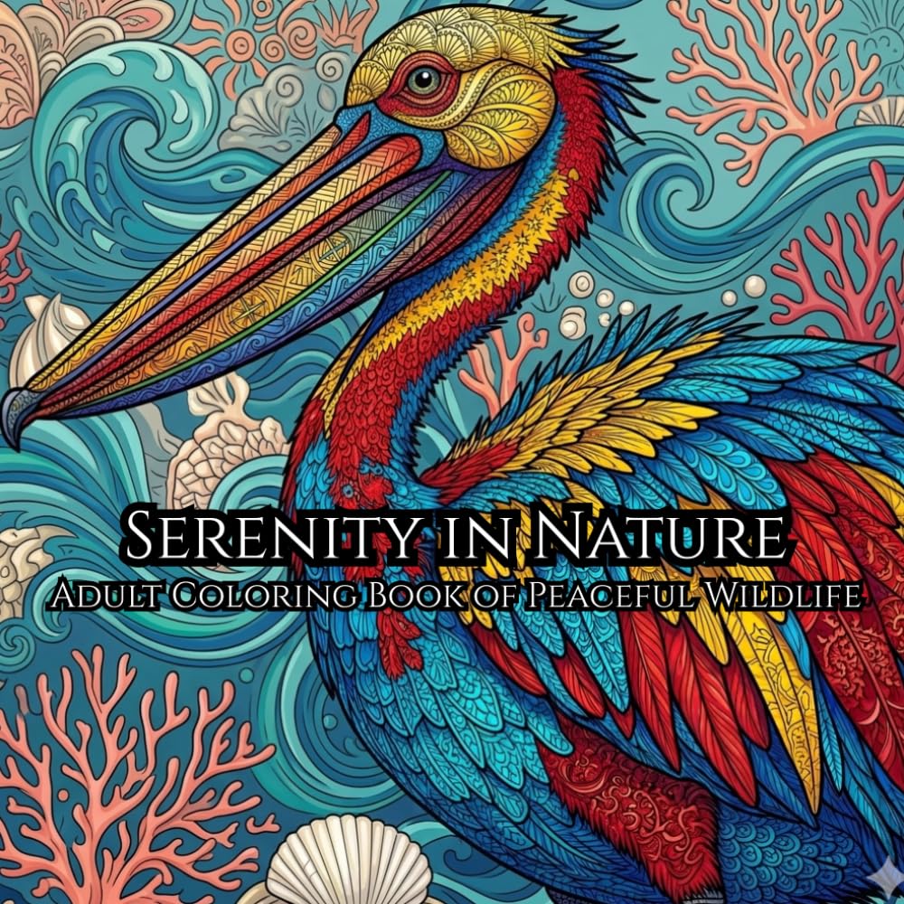 Serenity in Nature: Adult Coloring Book of Peaceful Wildlife
