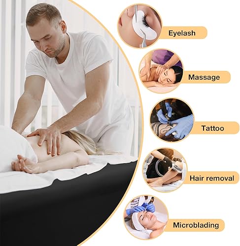 Miniatura 7 de Noverlife 2 fundas de cama de pestañas, 6 pies, elásticas para extensión de pestañas, injerto de pestañas, mantel de poliéster para masajes, cama,