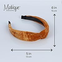 Vista 20 de Velvet Knotted Headbands for Women (Marigold)