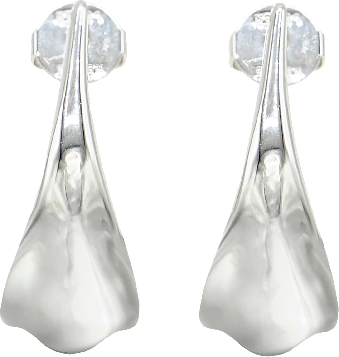 Hervé Léger The Clarke Earrings, OS, Met Silver