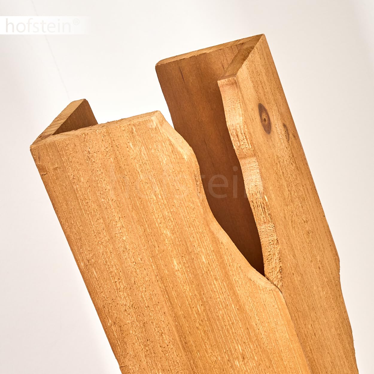 HOFSTEIN Saranda Vintage Floor Lamp, Bamboo/Natural Fabric, White