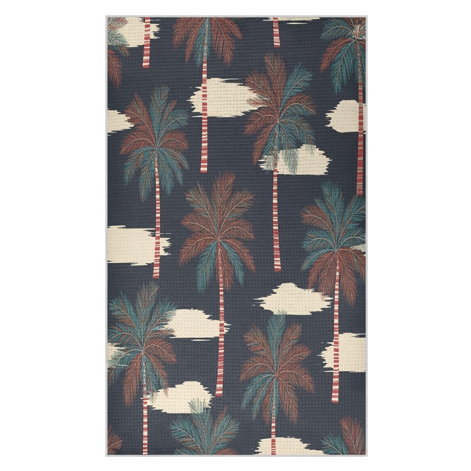BURSTDDY Coconut Tree Kitchen Towels,Absorbent Dish Towels 1 Pack