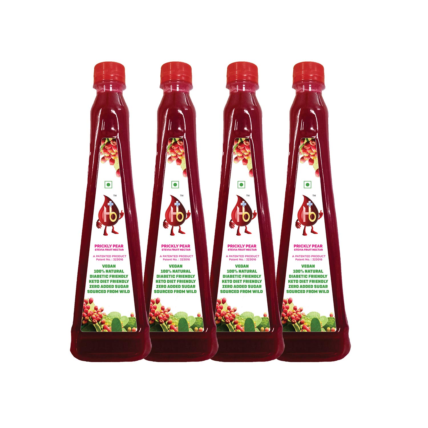 HB+ Prickly Pear Fruit Juice for Healthy Pregnancy & Chemotherapy, No Added Sugar, Sweetened with Stevia, Red, (Pack of 4) (B08ZNLDVLK) Amazon Price History, Amazon Price Tracker