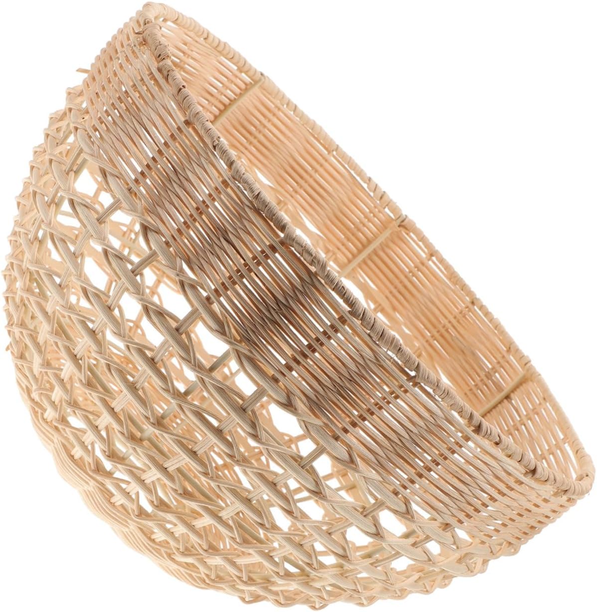 Uonlytech Rattan Pendant Lamp Shade Cover 28x16cm Woven Hanging Light Cover Decorative Indoor Lampshade for Living Room Dining Room Office