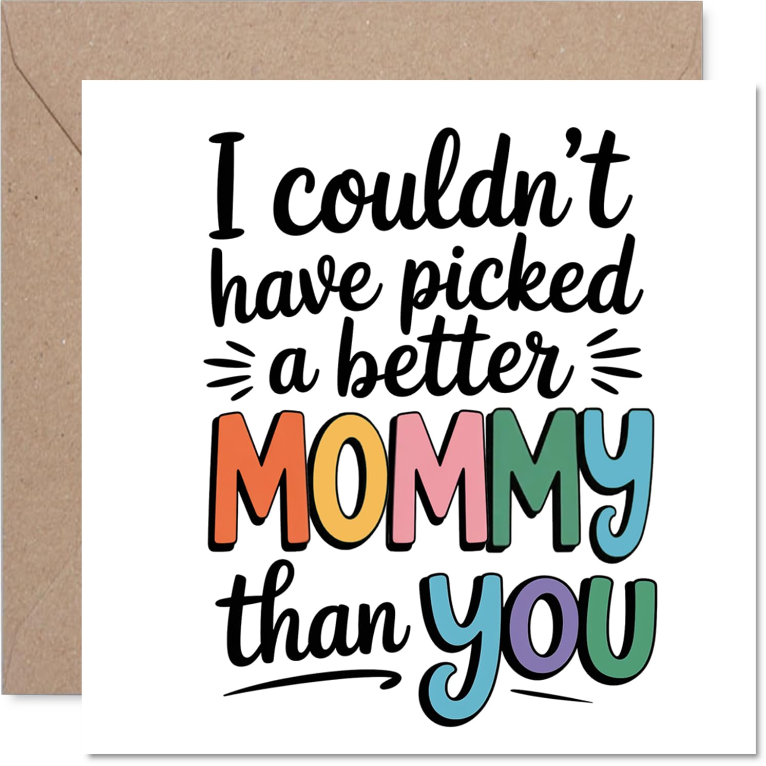 Mommy Birthday Card - No Better - Happy Birthday Card for Mommy from Son Daughter, 145mm No Better Mother's Day Greeting Cards