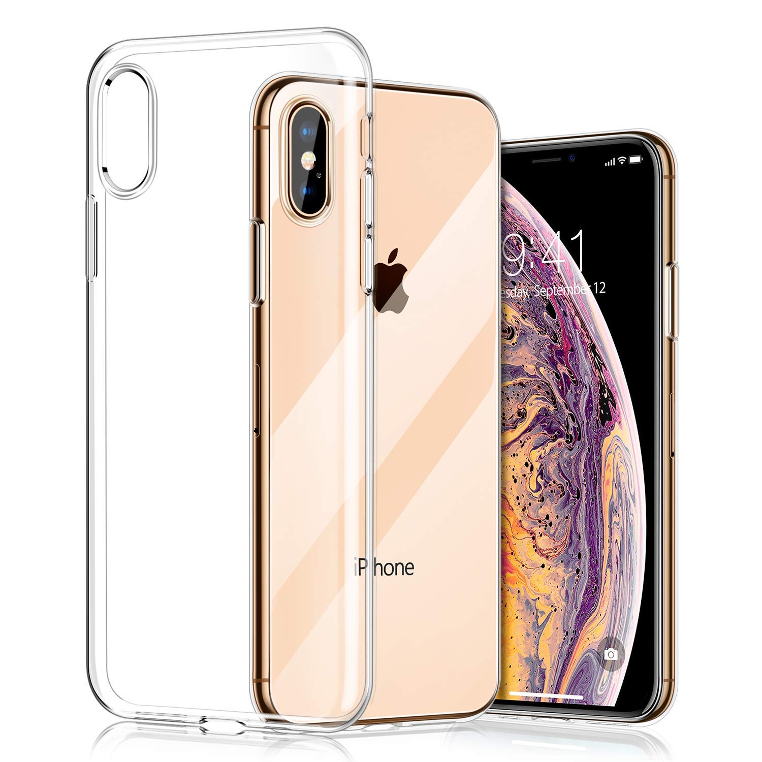 KABB Crystal Clear Transparent Shockproof Phone Case Cover For iPhone Xs Max
