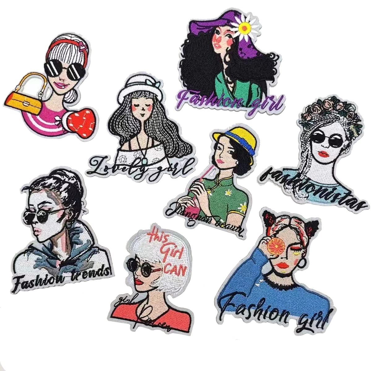 ❤Vintage❤ レトロ刺繍ワッペンセット　パンダ スマイル テディベアー Amazon.co.jp: ワッペン アップリケ アソート アイロン 刺繍