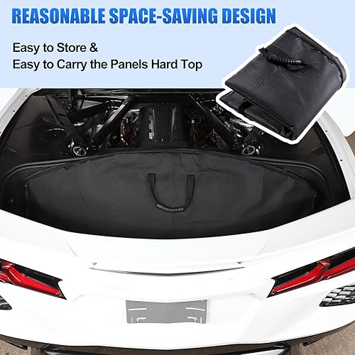Miniatura 4 de Daeiclru Bolsa de almacenamiento extraíble para panel de techo compatible con Chevrolet Corvette C8 2020 2021 2022 2023, bolsa de almacenamiento