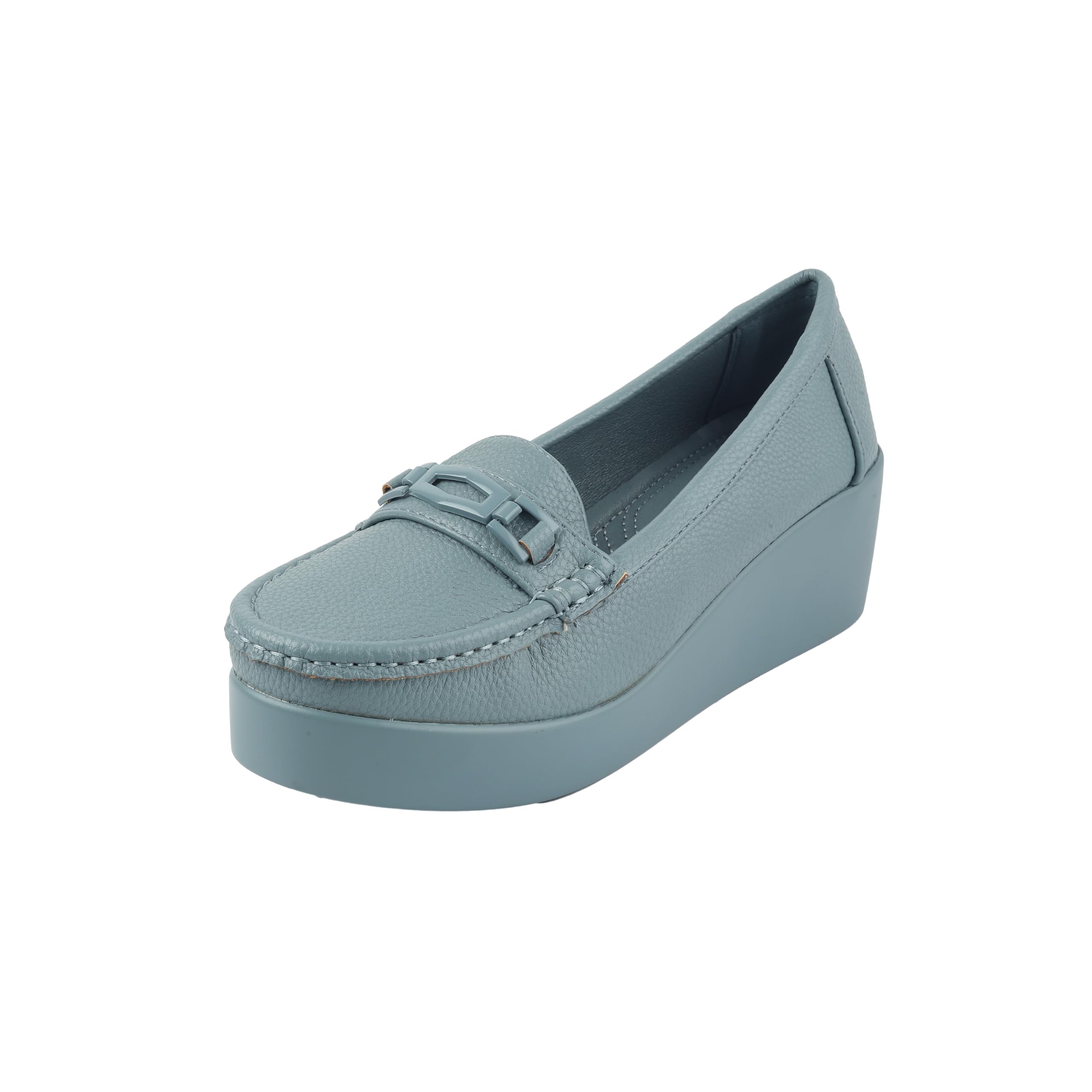 Women's Loafers with Metal Buckle Detail-image-18