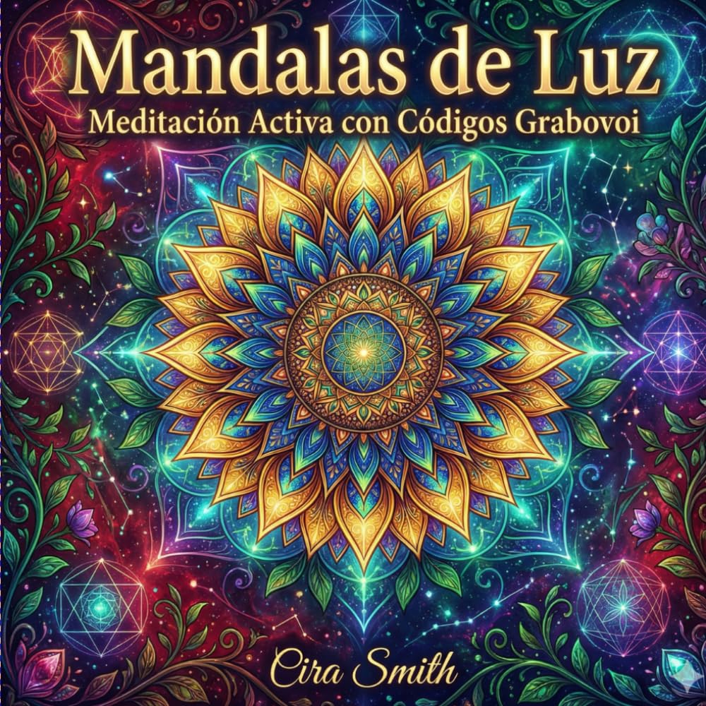 Mandalas de Luz: Meditación Activa con Códigos Grabovoi: 50+ diseños para colorear y manifestar salud, prosperidad, amor y armonía espiritual.