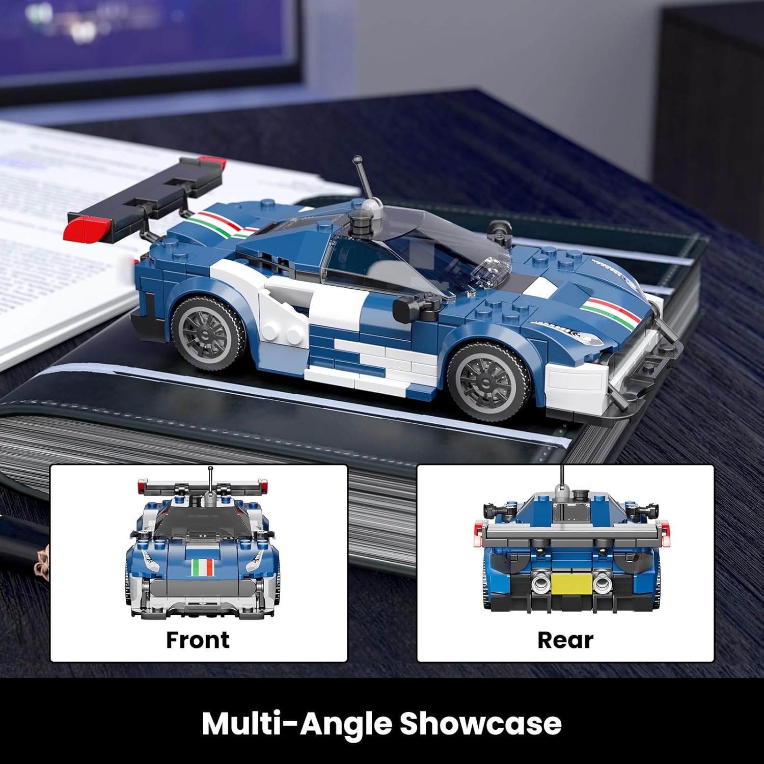 Mould King F488 Classic Sports Car Building Kits, MOC Racing Car Toys Model, Vehicle Blocks Set Suitable for Boys to Build, House Decoration Gifts for Kids and Adults 27086 (410 Pcs)