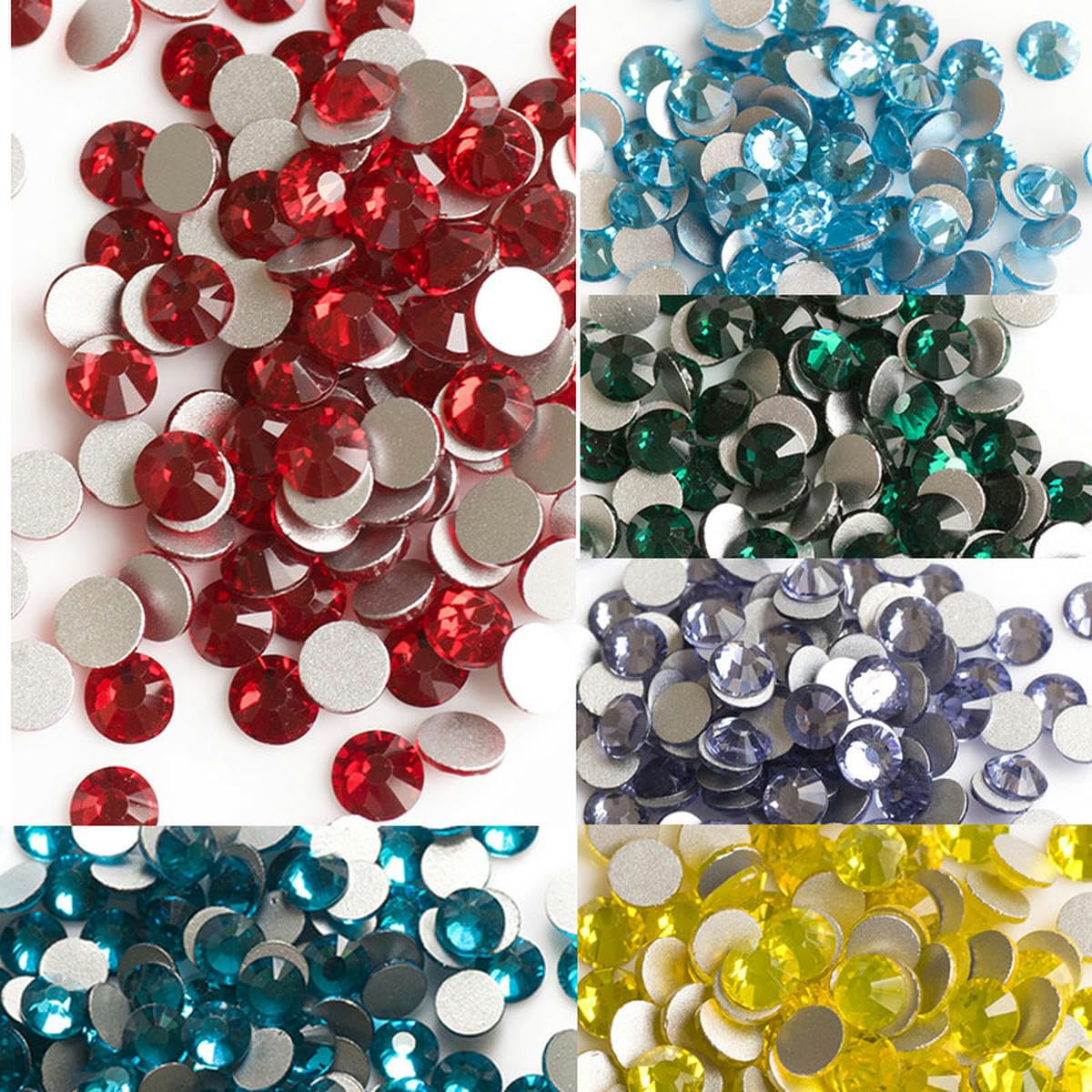 1000 Stück SS20 Strasssteine, 5 Mm, Flache Rückseite, Klarglas, Lila – Für DIY, Nagelkunst, Kleidung