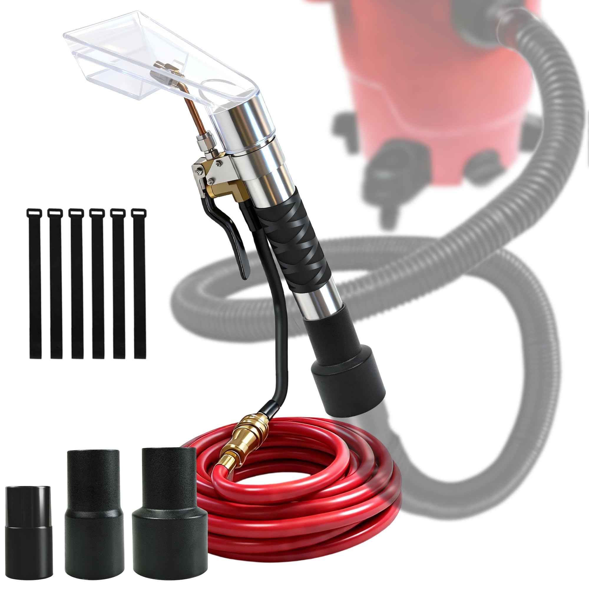Photo 1 of RosyOcean Universal Compatible with Any Brand Shop Vac Extractor Attachment with 2-1/2" & 1-7/8" & 1-1/4" Adapter Auto Detailing Vacuum Head Extraction Accessories for Upholstery & Carpet Cleaning