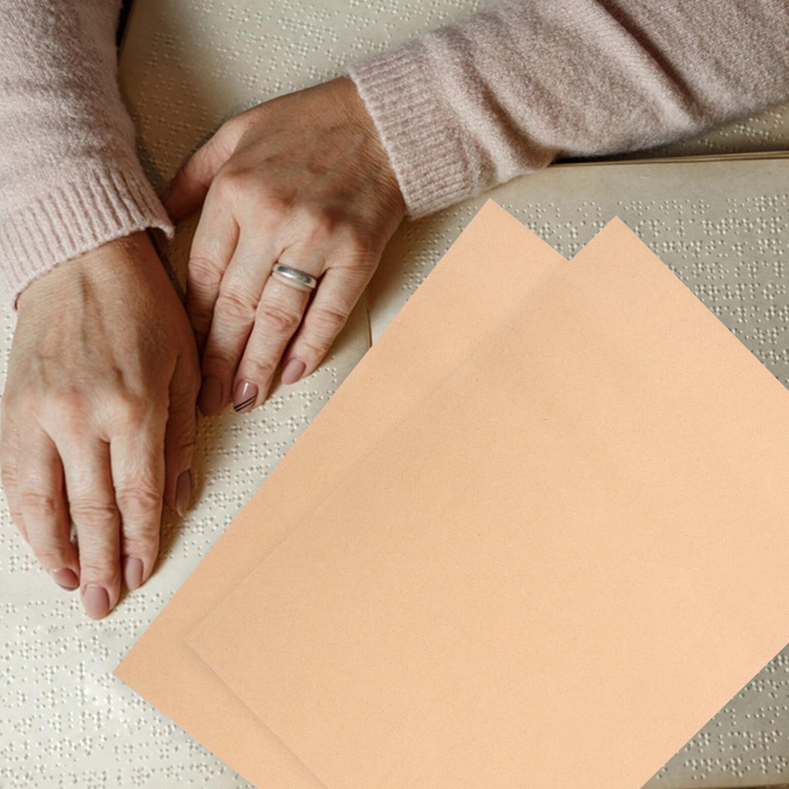 20 Fogli Di Carta Braille Fogli Di Pratica Braille Fogli Di Apprendimento Braille Carta Da Lettere Vuota Marrone